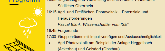 Doppelte Landnutzung, Großer Effekt – Informationsveranstaltung zu Agri-/ und Freiflächenphotovoltaik