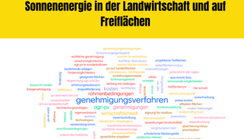 Sonnenenergie über Photovoltaik in der Landwirtschaft und auf Freiflächen