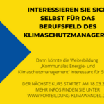 Weiterbildung Kommunales Energie- und Klimaschutzmanagement