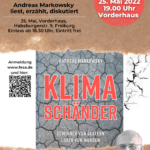 Plakat DIN A4 Klimaschaender Lesung und Gespräch_online Plakat
