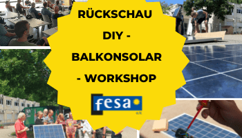 Rückblick DIY-Balkonsolar-Workshop: Hol dir deinen Strom vom Balkon – Spendenaufruf