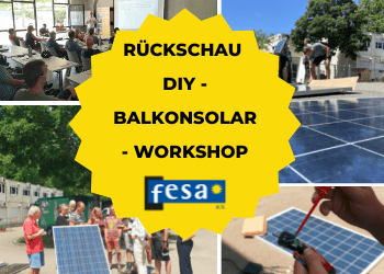 Rückblick DIY-Balkonsolar-Workshop: Hol dir deinen Strom vom Balkon – Spendenaufruf