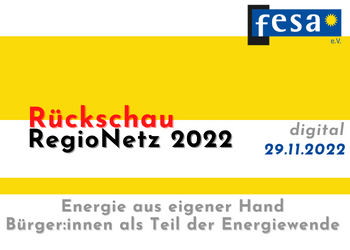 Kurzbericht über das diesjährige RegioNetz-Treffen 2022