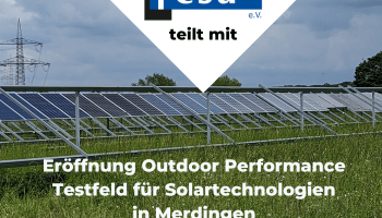 Eröffnung Outdoor Performance Testfeld für Solartechnologien in Merdingen