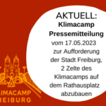 Klimacamp Pressemitteilung