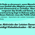 Interview mit Sprecherin der Letzten Generation Freiburg