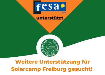 Weitere Unterstützung für das Solarcamp Freiburg gesucht!