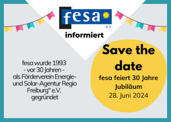 Save the date: fesa feiert 30 Jahre Jubiläum