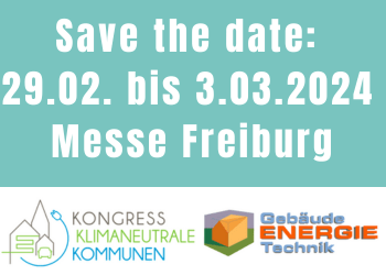 Save the date Kongress Klimaneutrale Kommunen und GETEC