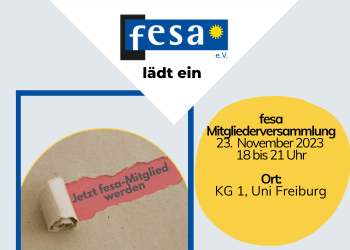 Jetzt fesa Mitglied werden und zur Mitgliederversammlung kommen