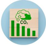 Eine beispielhafte Statistik in der die CO2 Emissionen sinken.