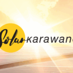 Solarkarawane Logo vor dem Hintergund sonnenbeschienener DachPV