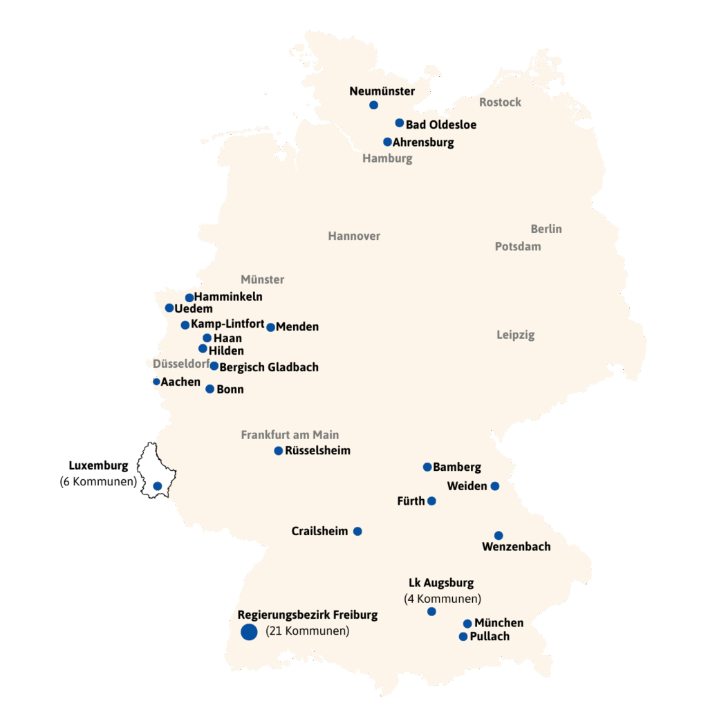 Energiekarawanenstandorte in Deutschland und Luxemburg