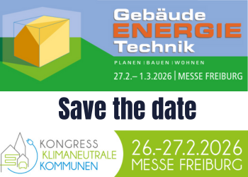 Save the date Kongress Klimaneutrale Kommunen und GETEC 2026