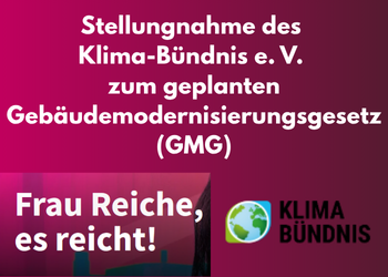 Stellungnahme des Klima-Bündnis e.V. zum geplanten Gebäudemodernisierungsgesetz (GMG)