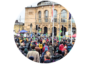 Demonstration gegen Rechts